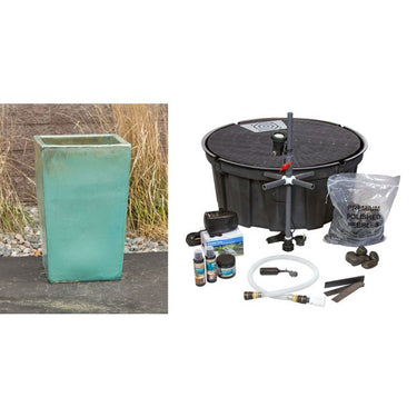 Luna FNT3793 Ceramic Vase Complete Fountain Kit Vase Fountain Blue Thumb